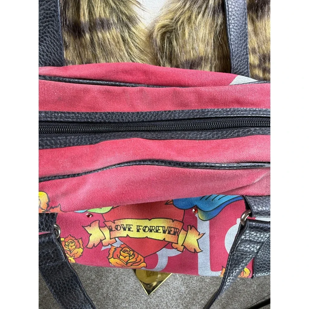 Addicted Tattoo Graphic Bag Love Forever Birds Roses McBling Handbag Y2K purse